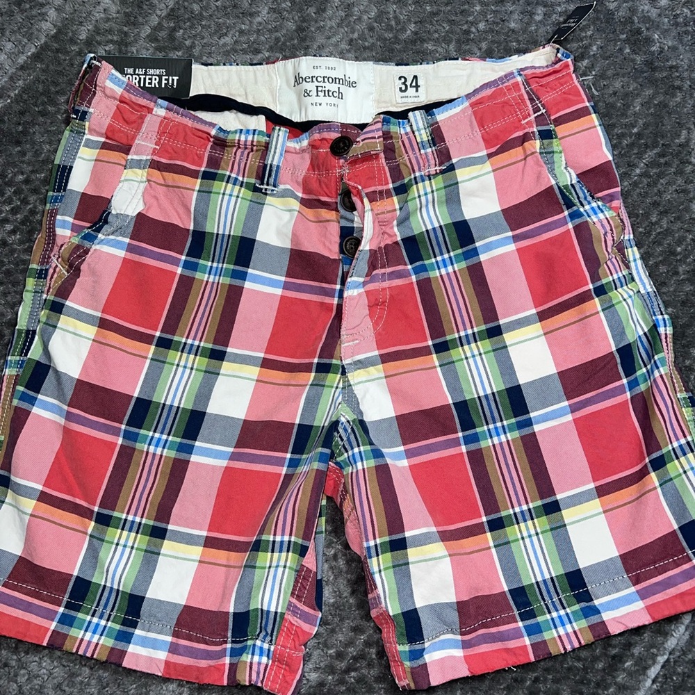 Abercrombie & Fitch Multicolor Plaid Shorts